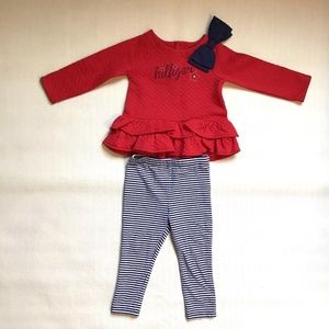 Girls Tommy Hilfiger Top and Legging Set